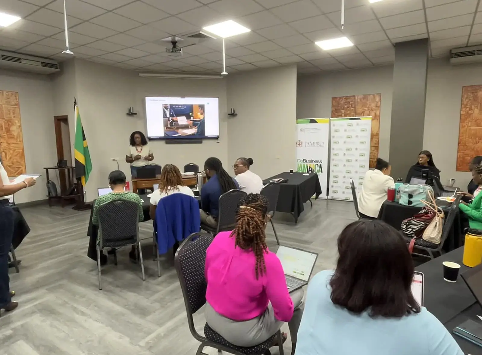 Workshop participants engaging with the facilitator during an Assembling Your AI Team session